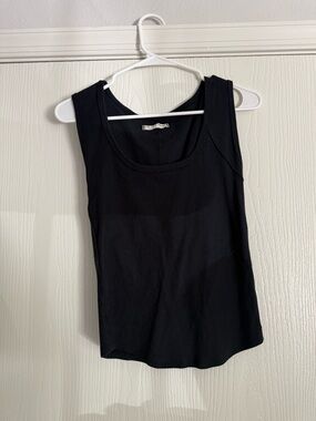 We The Free Black Scoop Neck Tank Top